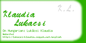 klaudia lukacsi business card